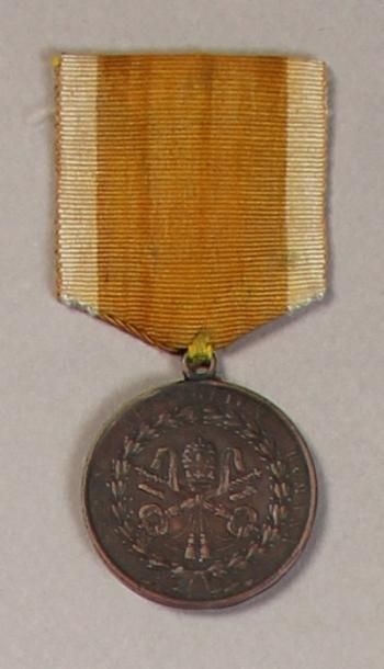 null Médaille commémorative de l'Expédition, 31 mm, bronze à patine sombre, ruban...