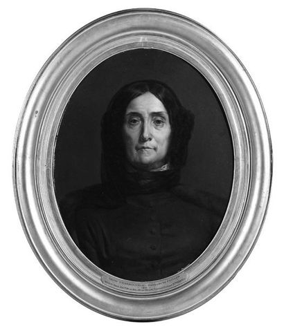 ÉCOLE FRANÇAISE du XIXe siècle Portrait de Louise d'Herbouville, marquise de Crillon...