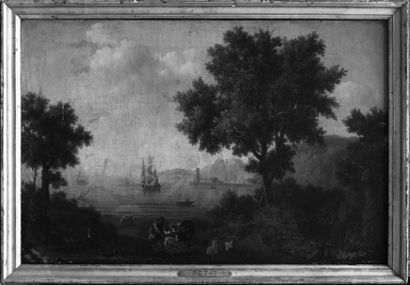 ÉCOLE FRANÇAISE du XVIIIe siècle, attribué à Pierre-Joseph Petit (1768-1825) Paysage...