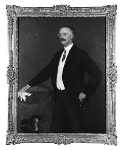 Edmond-François AMAN-JEAN (1858-1936) Portrait de Lucien Ardité Huile sur toile,...