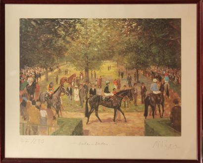 null KLAUS PHILIPP (NÉ EN 1932)
Course de chevaux à Baden Baden
Impression en couleurs,...