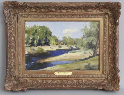 null ANATOLI LEONIDOVIC NASJEDKIN (NÉ EN 1924)
"The blue river"
Huile sur carton,...