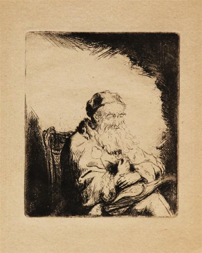 null Trois estampes:
- Le Départ d'après Rembrandt, et non original
- La Résurrection...
