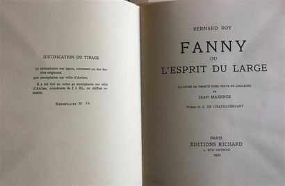 null BERNARD ROY
Fanny ou l'esprit du large
Illustrations de Jean Maxence
Un volume...