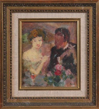 null GABRIEL SPAT (1890-1967)
Couple
Huile sur toile marouflée sur carton, signée...