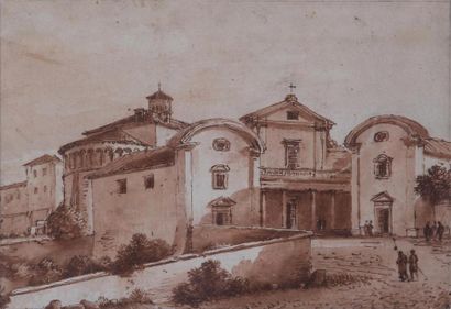null VICTOR-JEAN NICOLLE (1754-1826)
Vue de l'oratoire de San Andrea al Celio, à...