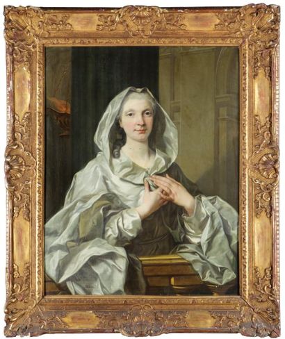 Louis Michel van LOO (Toulon 1707-Paris 1775) PORTRAIT EN VESTALE D'UNE DAME DE LA...
