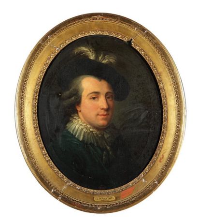 ÉCOLE FRANÇAISE du XVIIIe siècle, entourage de van LOO PORTRAIT D'HOMME EN COSTUME...