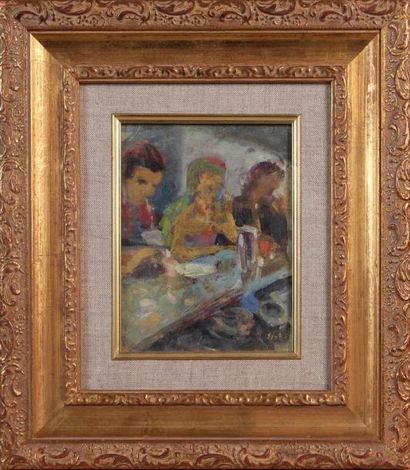 null GABRIEL SPAT (1890-1967)
Le comptoir
Huile sur toile marouflée sur carton, signée...