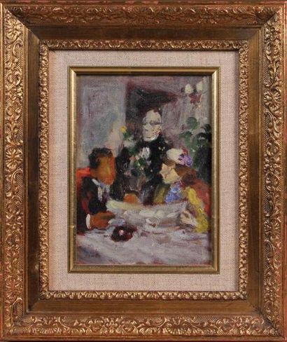 null GABRIEL SPAT (1890-1967)
Au restaurant
Huile sur toile marouflée sur carton,...