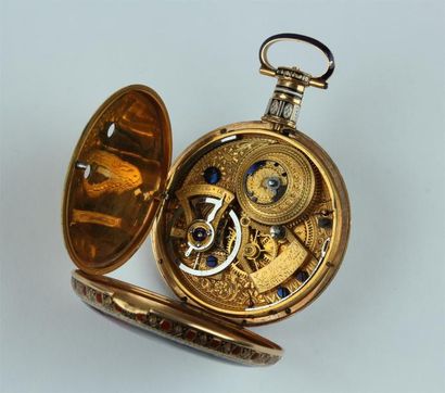 null ILBERY London, vers 1830
MONTRE émaillée en or 18k (750 °/°°) pour le marché...