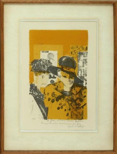 null BERNARD CATHELIN (1919-2004)
La femme au chapeau
Lithographie couleurs, signée...
