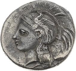 null ITALIE - LUCANIE 
Vélia (400-350 av. J.-C.) 2. Didrachme. 7,38 g. Tête d'Athéna...