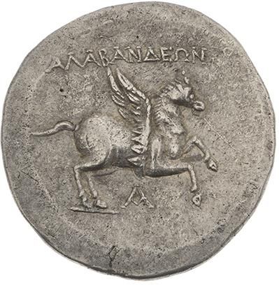 null CARIE : Alabanda (167-166 av. J.-C.) 
Tétradrachme. 16,88 g. Tête laurée d'Apollon...