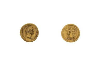 null VESPASIEN (69-79) 
 Auréus (77-78). Rome. 7,32 g. Sa tête laurée à droite. R/...