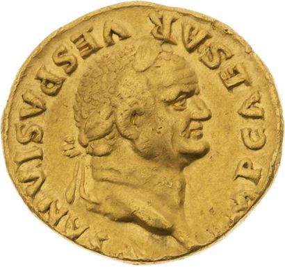 null VESPASIEN (69-79) 
Auréus (74). Rome. 6,98 g. Sa tête laurée à droite. R/ La...