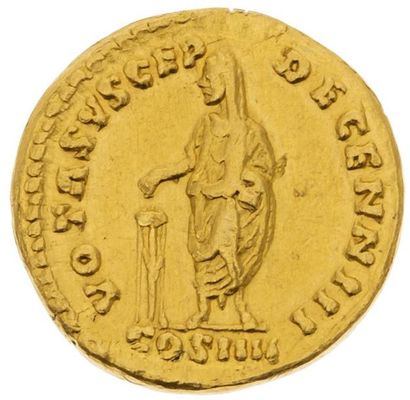 null ANTONIN le Pieux (138-161) 
Auréus (158-159). Rome. 7,22 g. Sa tête laurée à...