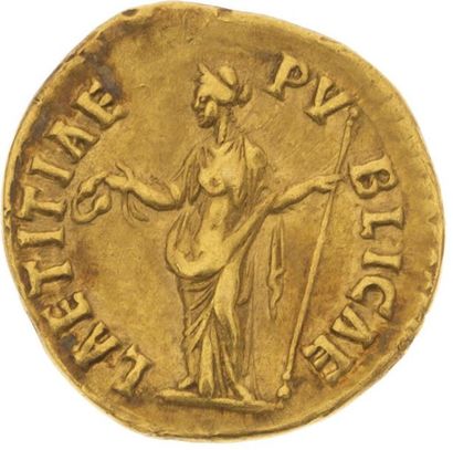 null FAUSTINE JEUNE, épouse de Marc Aurèle (175) 
 Auréus (161-175). Rome. 7,26 g....