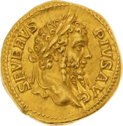 null SEPTIME SÉVÈRE (193-211) 
Auréus (210). Rome. 7,11 g. Sa tête laurée à droite....