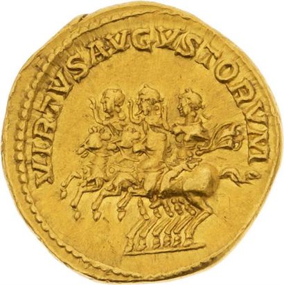 null SEPTIME SÉVÈRE (193-211) 
Auréus (210). Rome. 7,11 g. Sa tête laurée à droite....