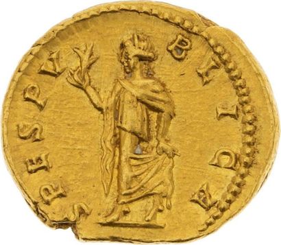 null CARACALLA (198-257) 
Auréus (198). Rome. 7,16 g. Son buste jeune lauré, drapé...