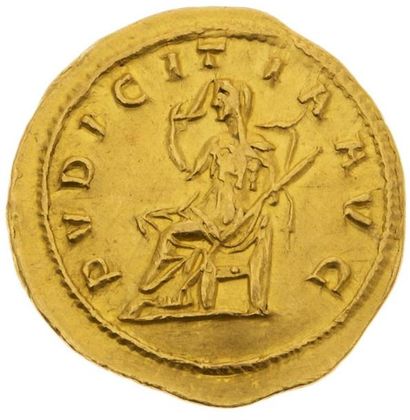 null ETRUSCILLE, épouse de Trajan Dece 
Auréus (250-251). Rome. 5,42 g. Son buste...