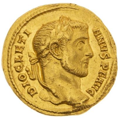 null DIOCLÉTIEN (284-305) 
Auréus (294). Rome. 4,97 g. Sa tête lauré à droite. R/...