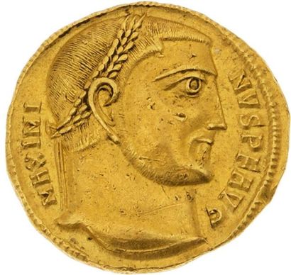 null MAXIMIN II Daza (309-313) 
Auréus (311). Nicomédie. 5,27 g. Sa tête laurée à...