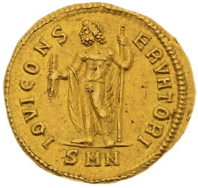 null MAXIMIN II Daza (309-313) 
Auréus (311). Nicomédie. 5,27 g. Sa tête laurée à...