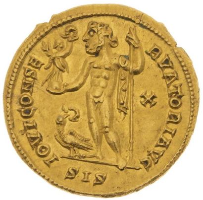 null LICINIUS (308-324) 
Auréus (316). Siscia. 5,38 g. Sa tête laurée à droite. R/...