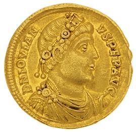 null JOVIEN (363-364) 
Solidus. Nicomédie. 4,46 g. Son buste diadémé, drapé et cuirassé...
