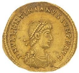 null VALENTINIEN II (375-392) 
Solidus (377-380). Trêves. 4,51 g. Son buste diadémé...