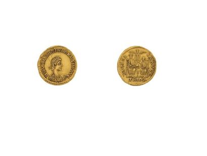 null VALENTINIEN II (375-392) 
Solidus (379-380). Sirmium. 4,50 g. Son buste diadémé...