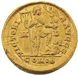 null ARCADIUS (383-408) 
Solidus (402-403). Milan. 4,49 g. Son buste diadémé et drapé...