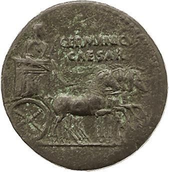 null GERMANICUS, fils de Drusus et Antonia (19) 136. Dupondius. Rome (37-41). Germanicus...