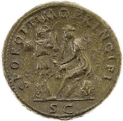 null TRAJAN (98-117) 
Sesterce. Rome (103-111). Sa tête laurée à droite. R/ Dace...