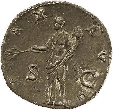 null ANTONIN le Pieux (138-131) 
Sesterce. Rome (144). Sa tête laurée à droite. R/...