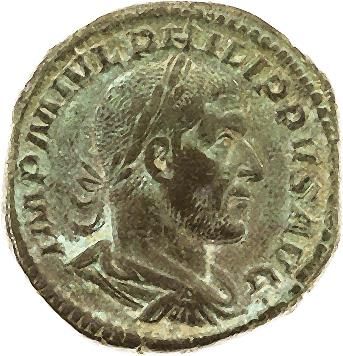 null PHILIPPE Ier (244-249) 
Sesterce. Rome (245). Son buste lauré et drapé à droite....