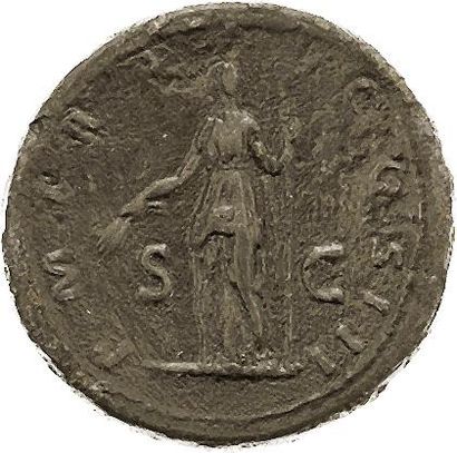 null Grands bronzes : 10 exemplaires des IIe et IIIe siècles. Trajan - Hadrien -...