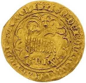 null CHARLES VI (1380-1422) 
Agnel d'or. La Rochelle. D. 372. TTB