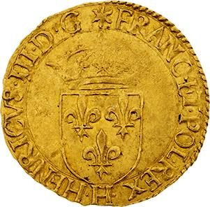 null HENRI III (1574-1589)
Écu d'or au soleil. 1580. La Rochelle. D. 1121. Flan régulier....