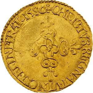 null HENRI III (1574-1589)
Écu d'or au soleil. 1580. La Rochelle. D. 1121. Flan régulier....