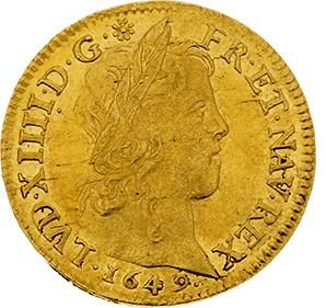 null LOUIS XIV (1643-1715)
Louis d'or à la mèche longue. 1649. Paris. D. 1422. TTB...