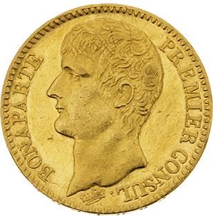 null CONSULAT (1799-1804)
40 francs or. An XI. Paris. G. 1080. Frotté. TTB à superbe
...