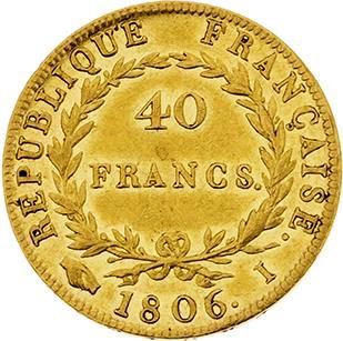 null PREMIER EMPIRE (1804-1814)
40 francs or, tête nue. 1806. Limoges (7103 ex.)....