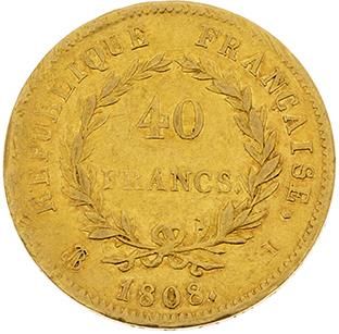 null PREMIER EMPIRE (1804-1814)
40 francs or, tête laurée, revers République. 1808....