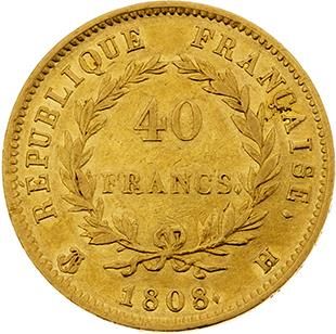 null PREMIER EMPIRE (1804-1814)
40 francs or, tête laurée, revers République. 1808....