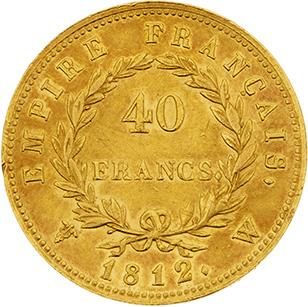 null PREMIER EMPIRE (1804-1814)
40 francs or, tête laurée, revers Empire. 1812. Lille....