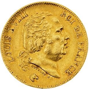 null LOUIS XVIII (1815-1824) 
40 francs or. 1816. Lille (3210 ex.). G. 1092. TTB