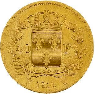 null LOUIS XVIII (1815-1824) 
40 francs or. 1819. Lille (4610 ex.). G. 1092. TB à...